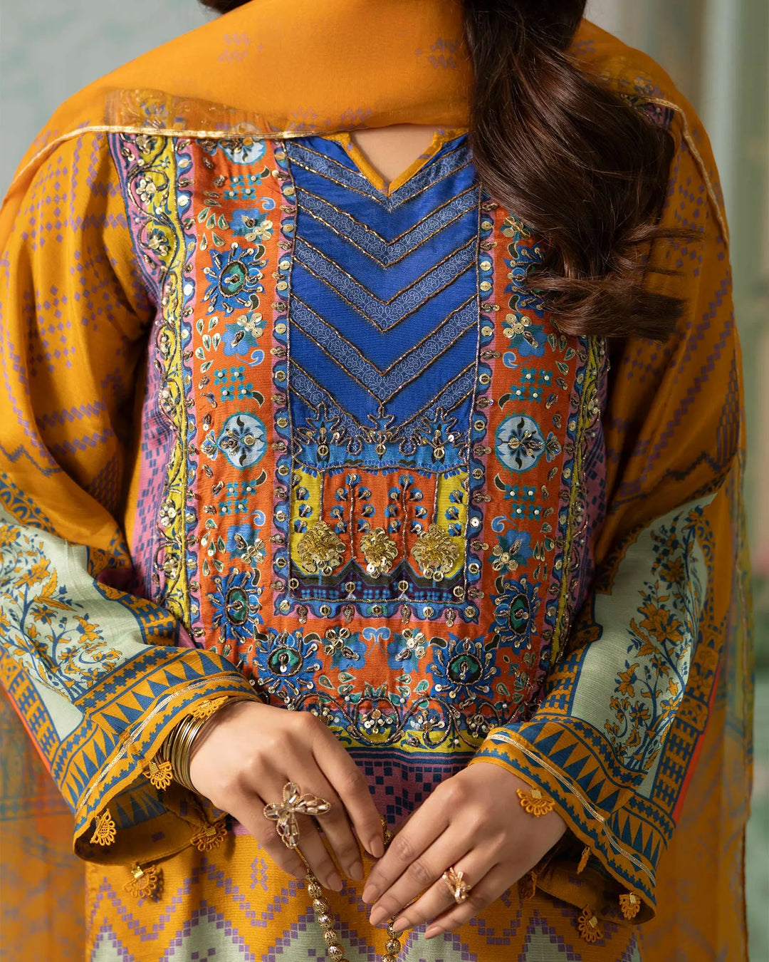 Raw Silk 3PC | 16411 Sha Posh Textile