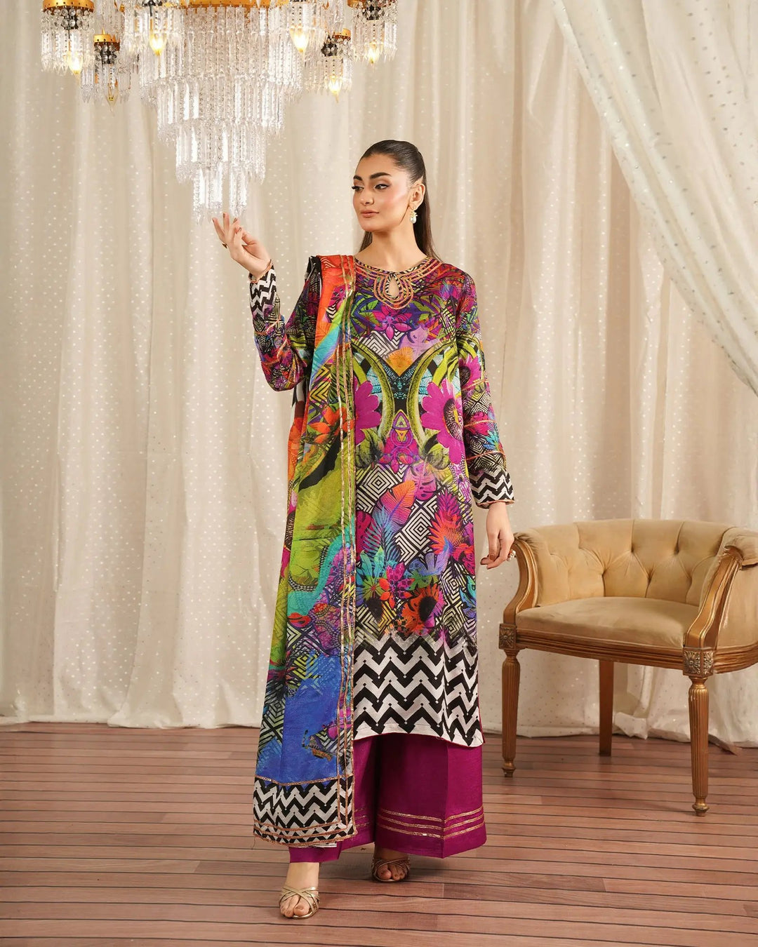 Raw Silk 3PC | 16412 Sha Posh Textile