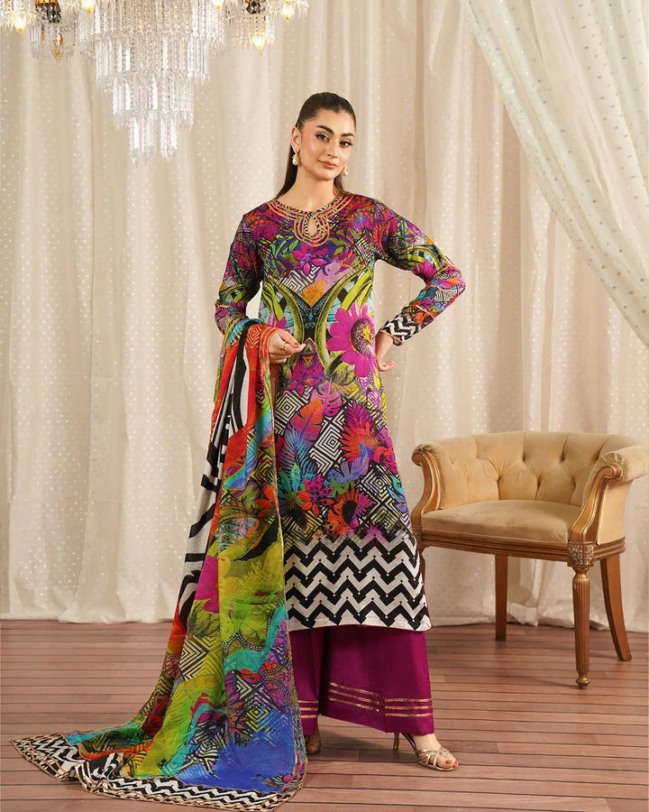 Raw Silk 3PC | 16412 Sha Posh Textile