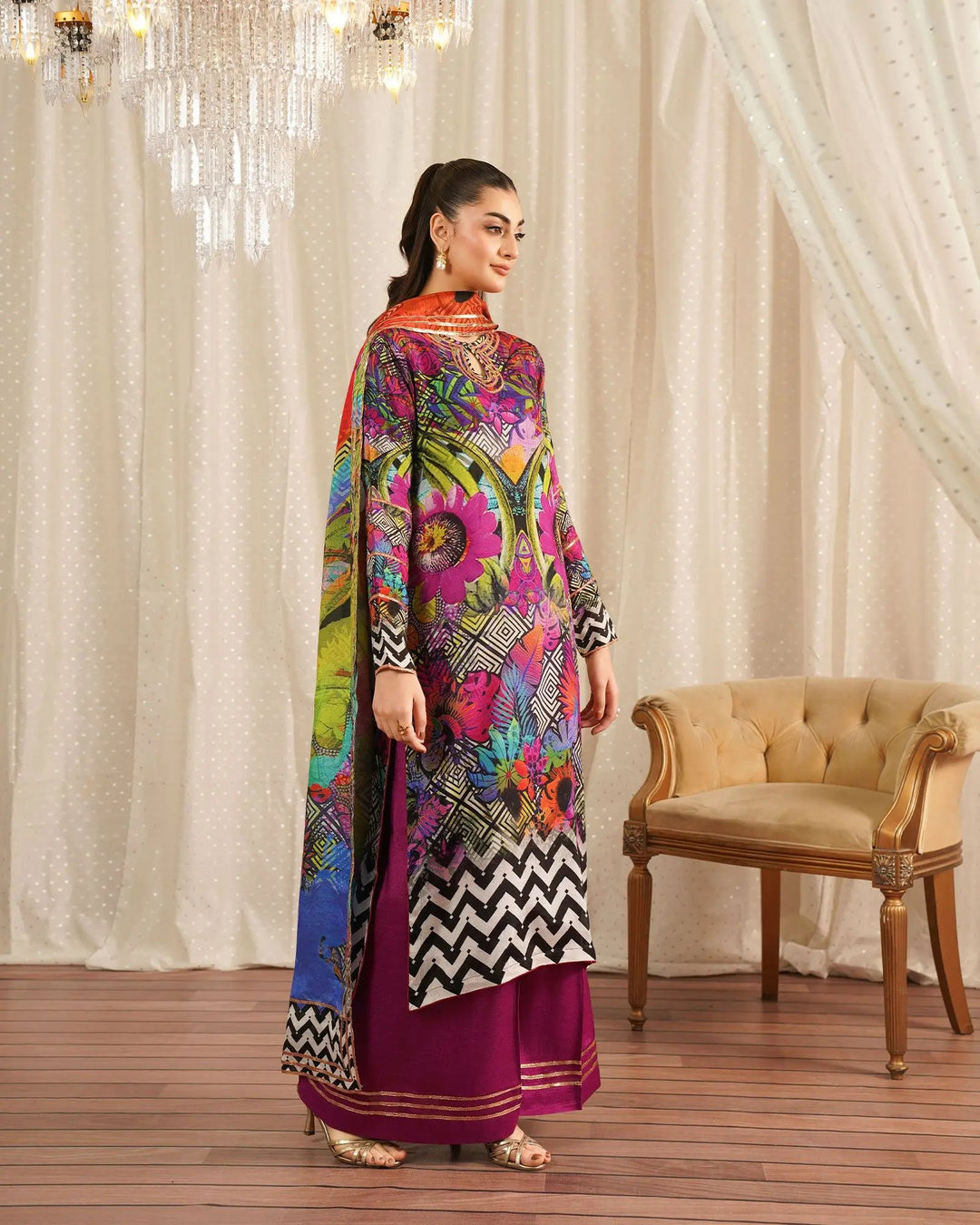 Raw Silk 3PC | 16412 Sha Posh Textile