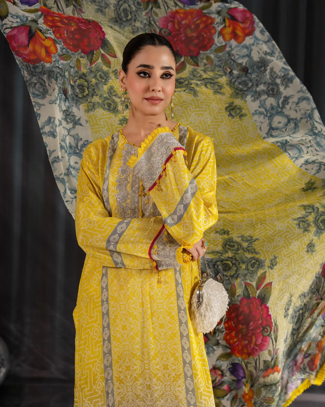 Raw Silk 3PC | 16416 Sha Posh Textile