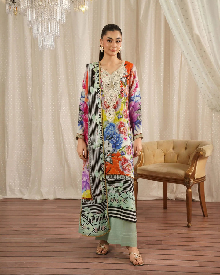 Raw Silk 3PC | 16439 Sha Posh Textile