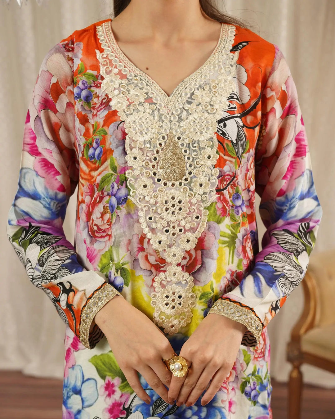 Raw Silk 3PC | 16439 Sha Posh Textile