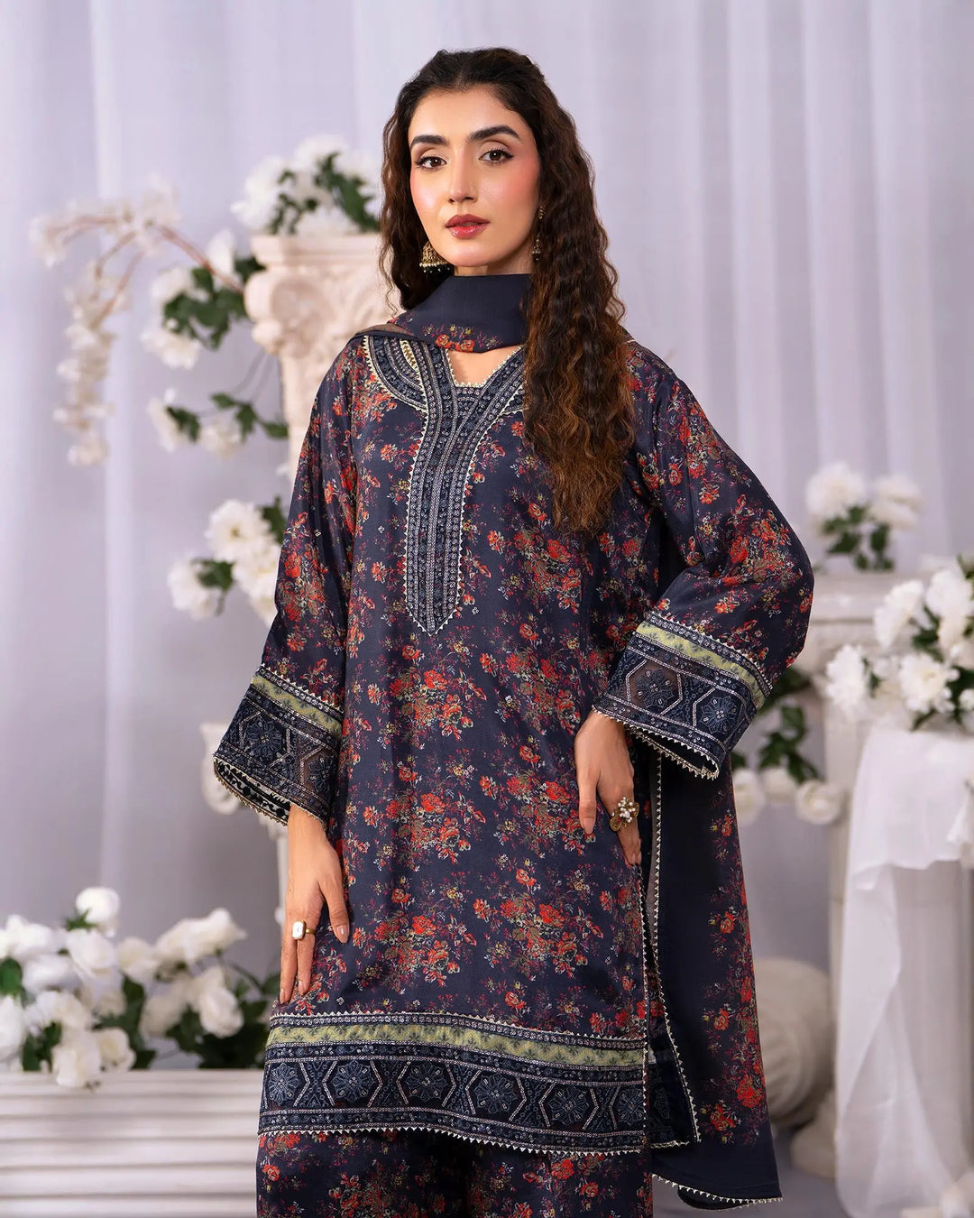 Raw Silk 3PC | 16487 Sha Posh Textile