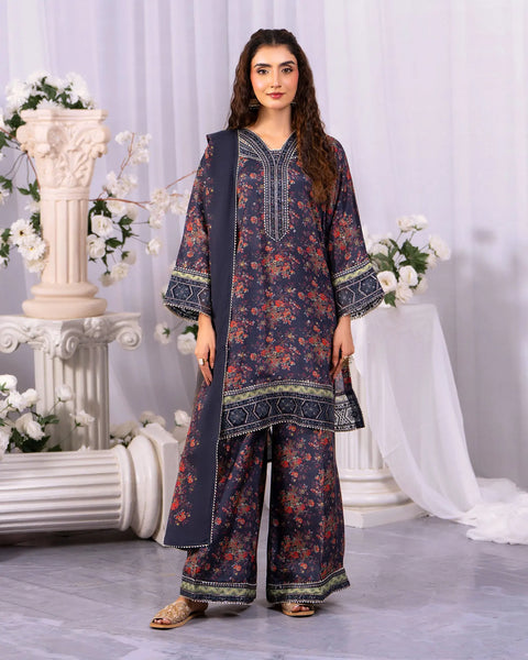 Raw Silk 3PC | 16487 Sha Posh Textile