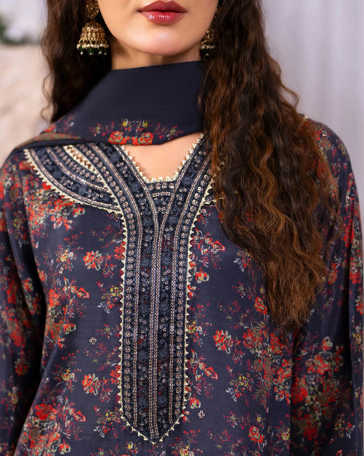 Raw Silk 3PC | 16487 Sha Posh Textile