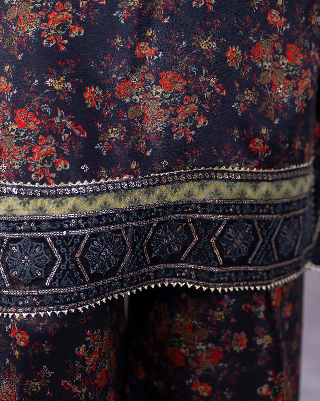 Raw Silk 3PC | 16487 Sha Posh Textile