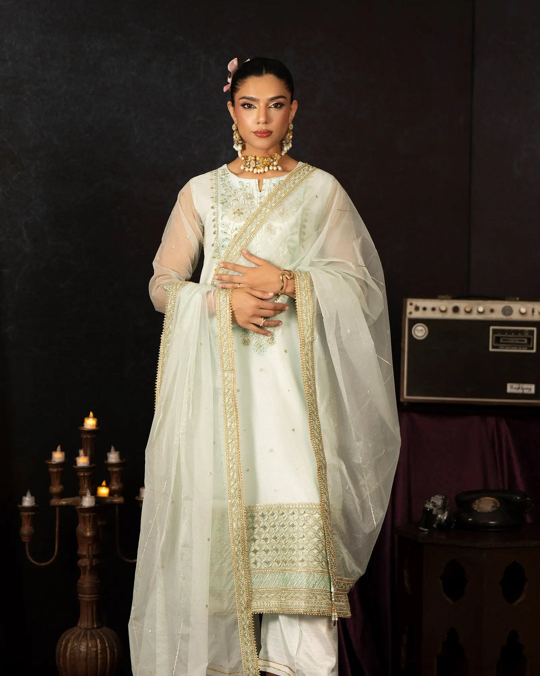 Semi Pure Organza 3PC | 9792 Sha Posh Textile