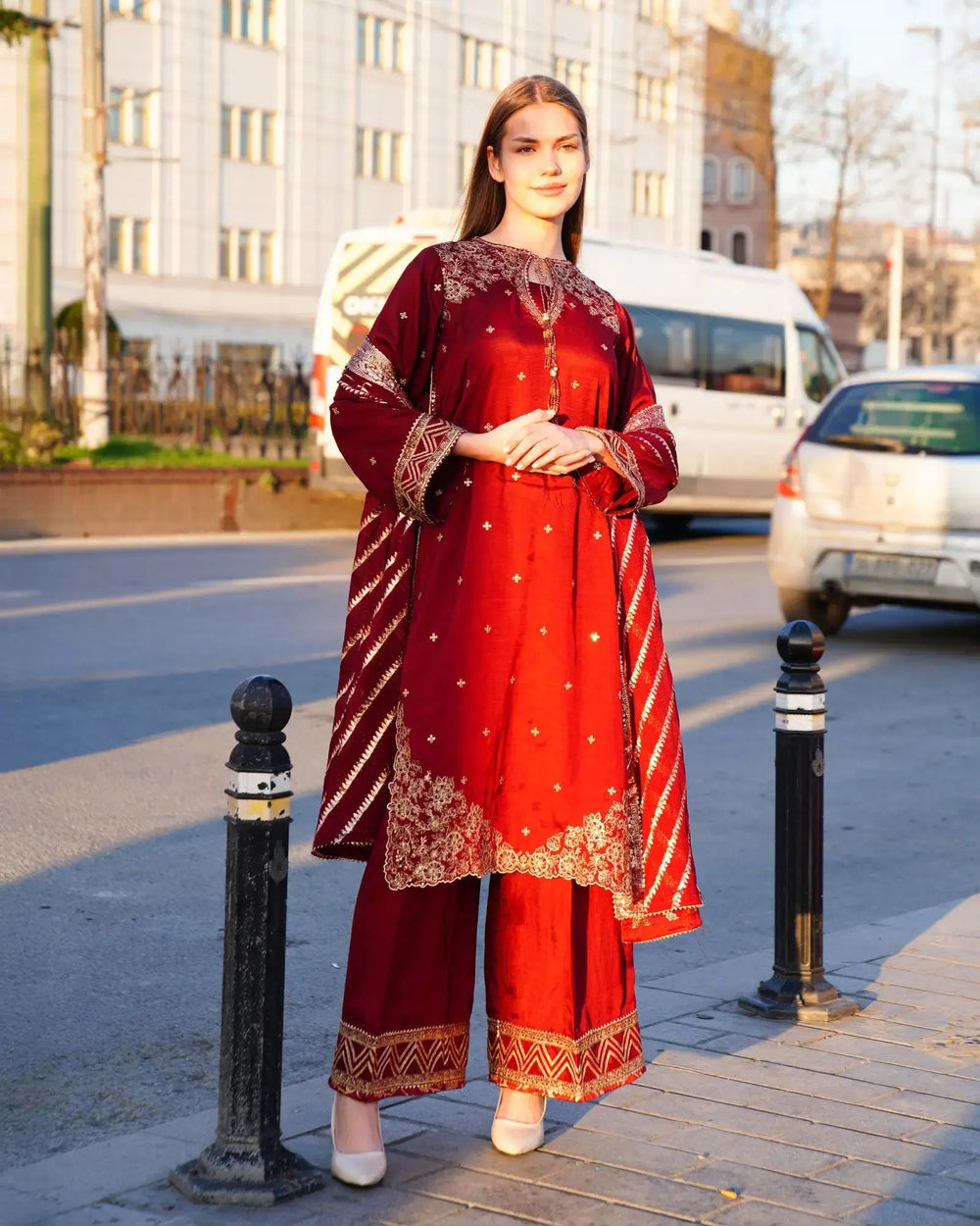 Shine Raw Silk 3PC | 9806 Sha Posh Textile