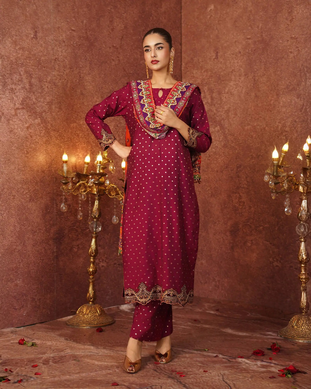 Staple Bindi Jall 3PC | 1191 Sha Posh Textile