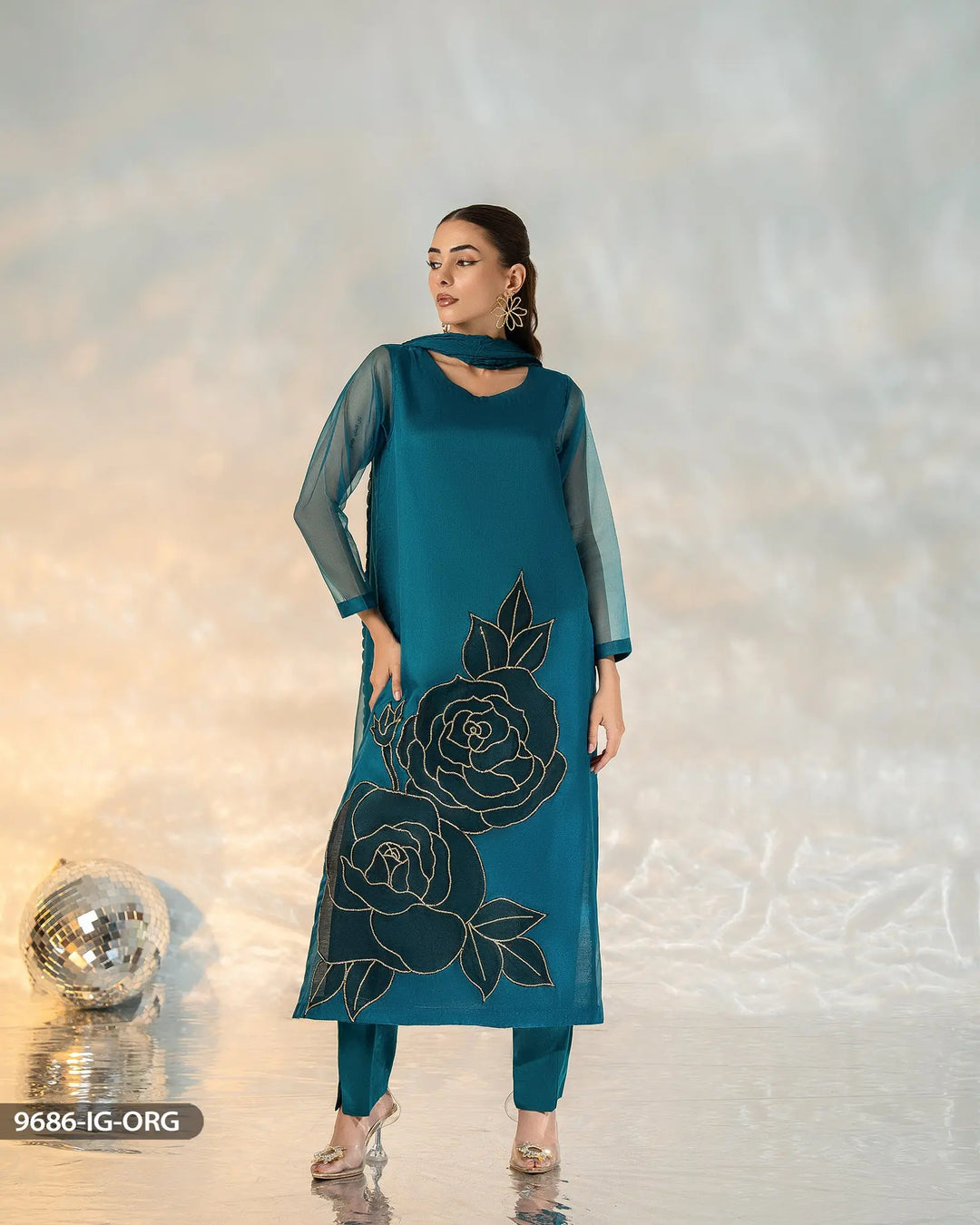 3 Piece Tissue Suit | 9686-IG-TSU - Sha Posh Textile