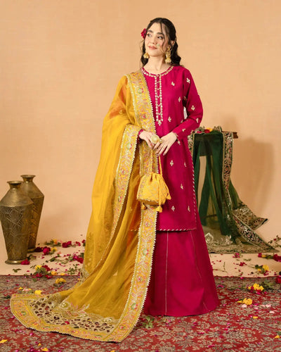 Embroidered Tissue Dupatta (Only Dupatta) | 430-AR-TSU - Sha Posh Textile