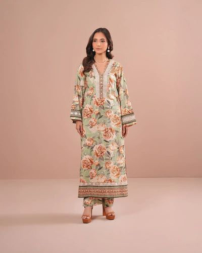 2-Piece Printed Cambric Cotton Suit Unstitched | UNFF0110-K.CT - Sha Posh Textile