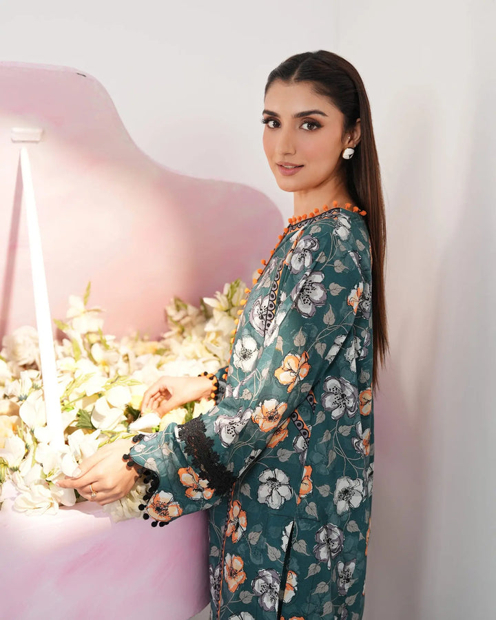 2-Piece Printed Cambric Cotton Suit Unstitched | UNFF0123-K.CT - Sha Posh Textile