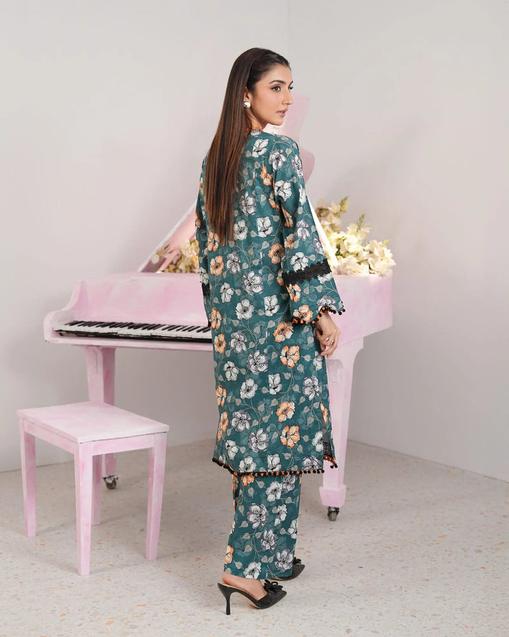 2-Piece Printed Cambric Cotton Suit Unstitched | UNFF0123-K.CT - Sha Posh Textile