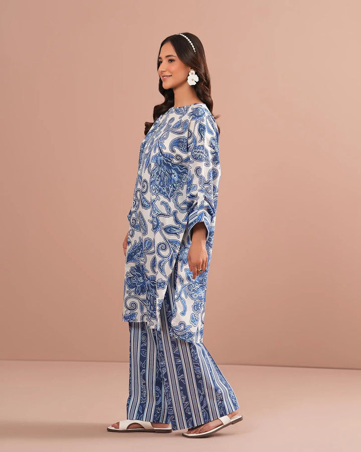 2-Piece Printed Cambric Cotton Suit Unstitched | UNFF0125-K.CT - Sha Posh Textile