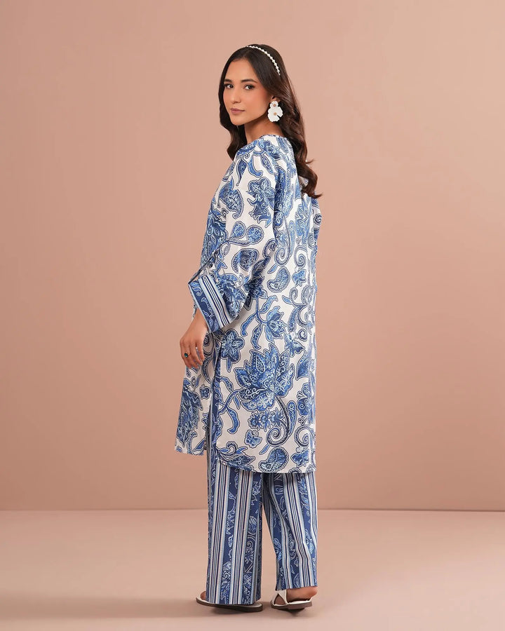 2-Piece Printed Cambric Cotton Suit Unstitched | UNFF0125-K.CT - Sha Posh Textile