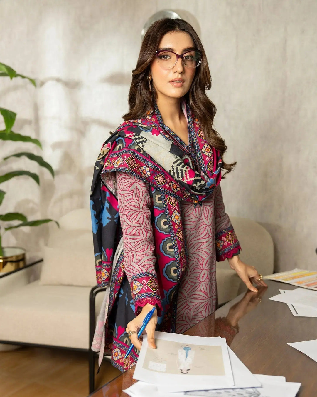 Unstitched Khaddar | UNFF205 Sha Posh Textile