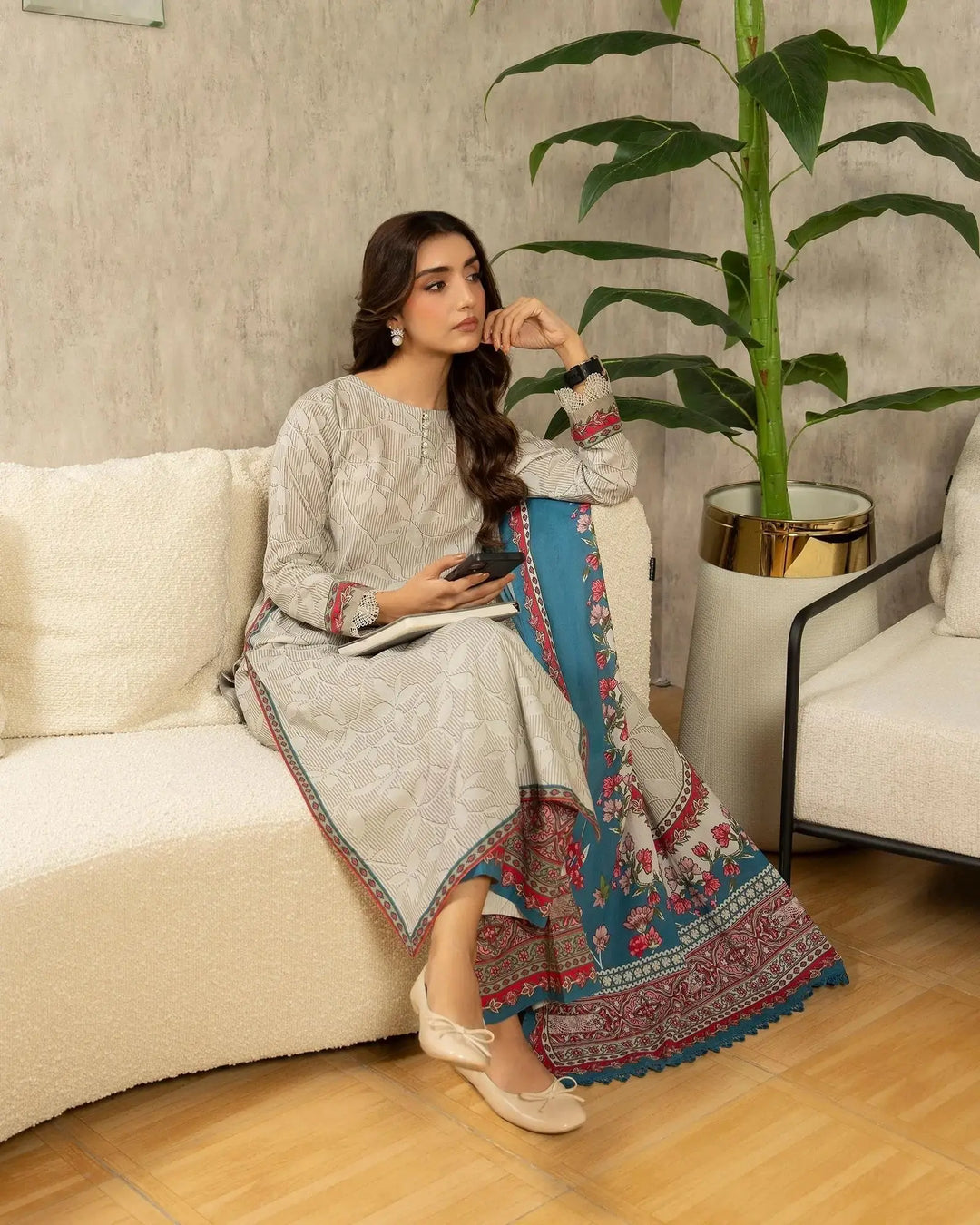 Unstitched Khaddar | UNFF211 Sha Posh Textile