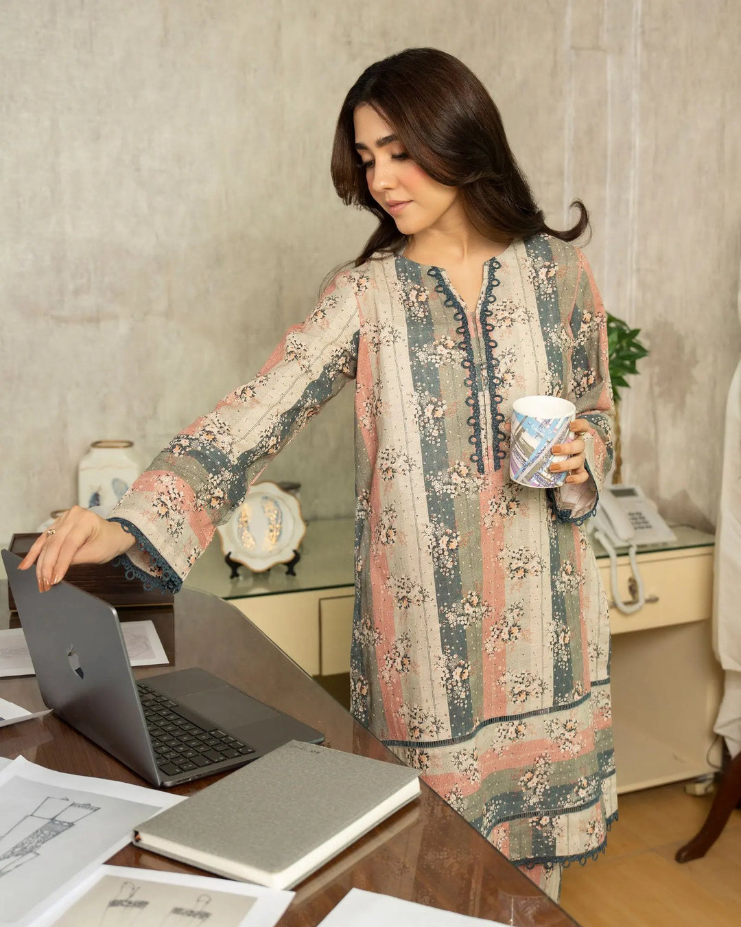 Unstitched Khaddar | UNFF210 Sha Posh Textile