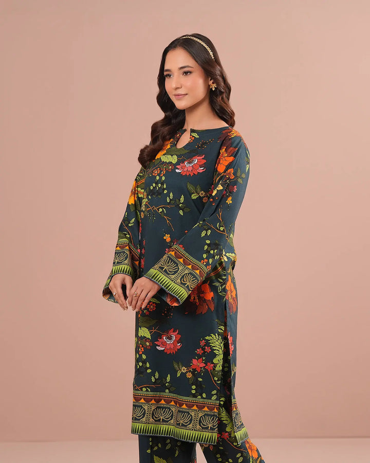 2-Piece Printed Lawn Suit Unstitched | UNFF0133-LWN - Sha Posh Textile