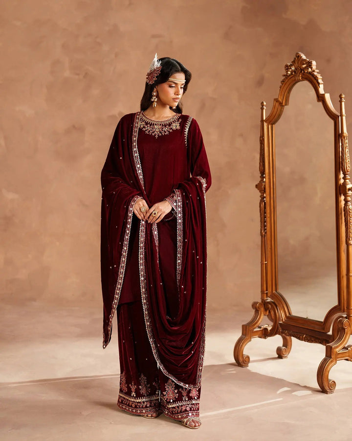 Velvet 3PC | 1199 (Pre-Booking) Sha Posh Textile