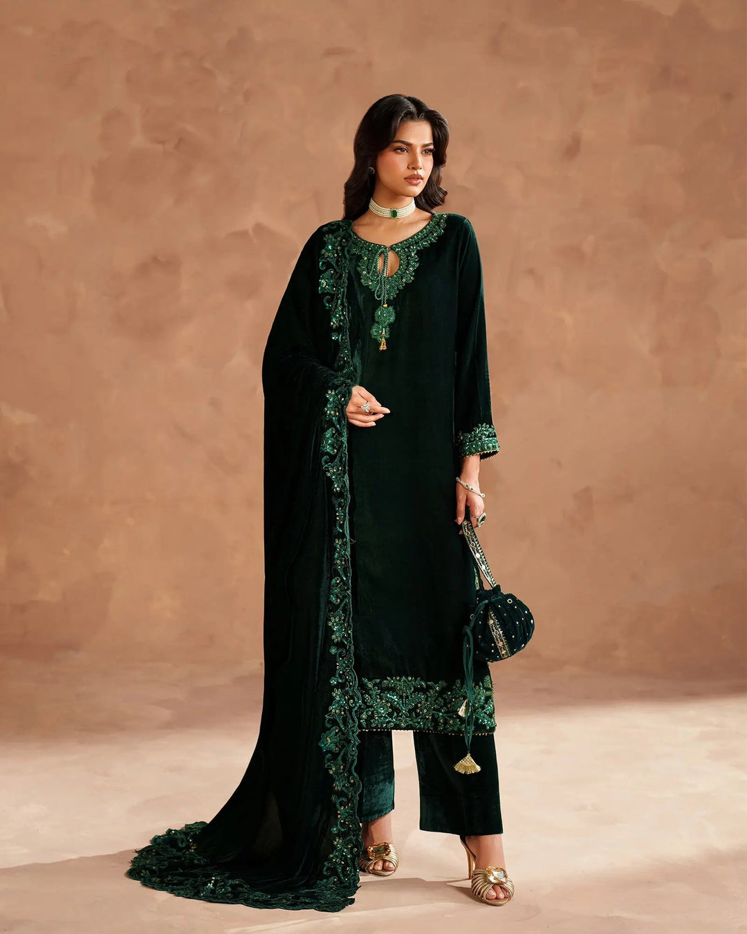 Velvet 3PC | 1200 (Pre-Booking) Sha Posh Textile