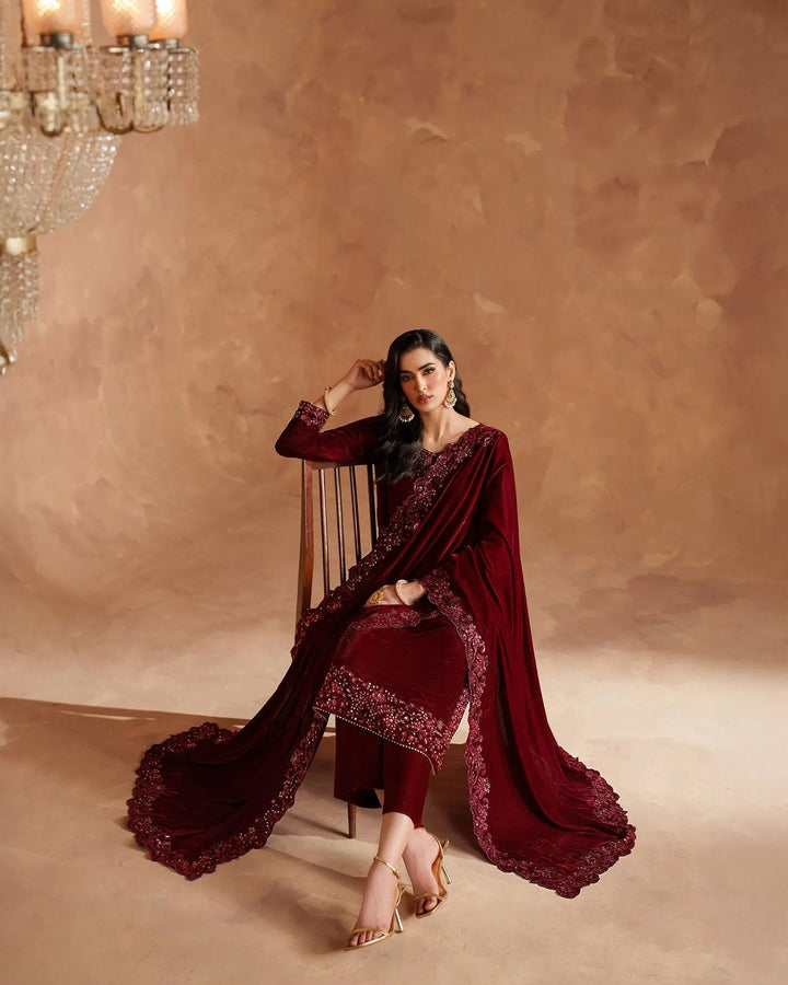 Velvet 3PC | 1200 (Pre-Booking) Sha Posh Textile