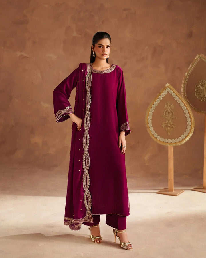 Velvet 3PC | 1202 (Pre-Booking) Sha Posh Textile