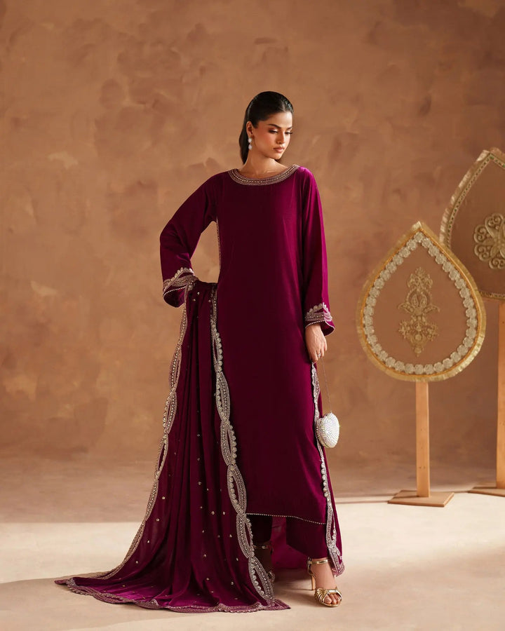 Velvet 3PC | 1202 (Pre-Booking) Sha Posh Textile