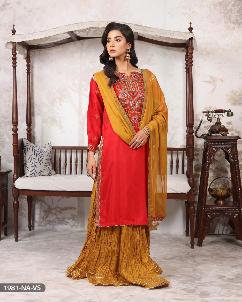 Viscose Embroidered Suit | 1981-NA-VS - Sha Posh Textile