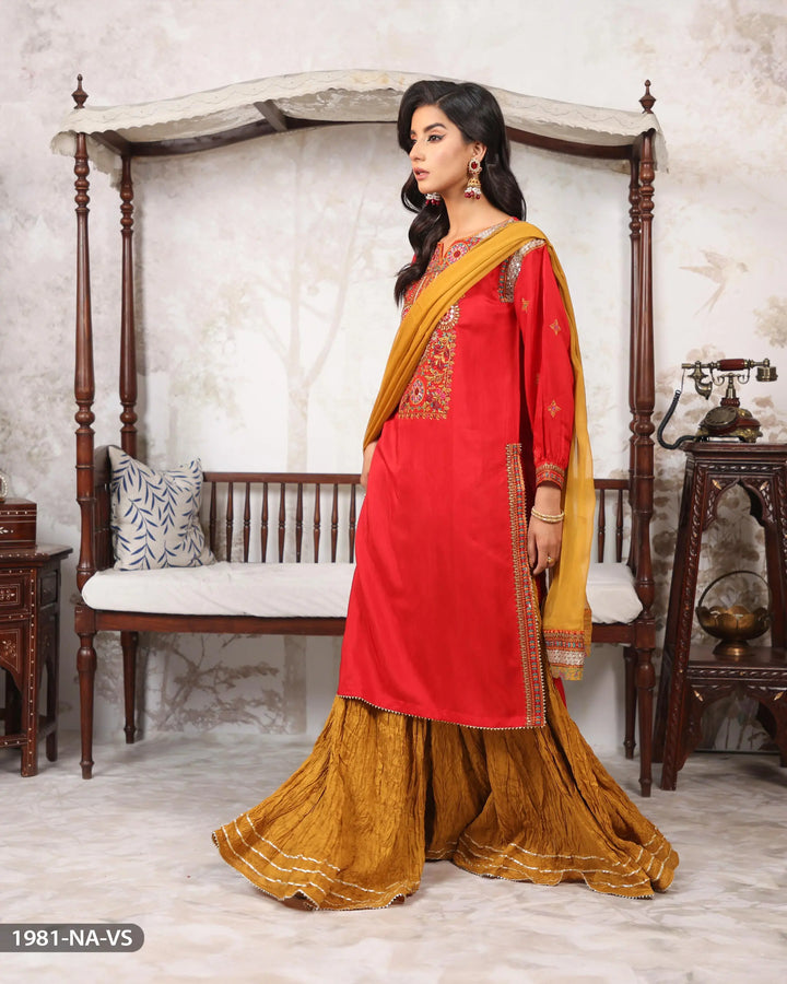 Viscose Embroidered Suit | 1981-NA-VS - Sha Posh Textile