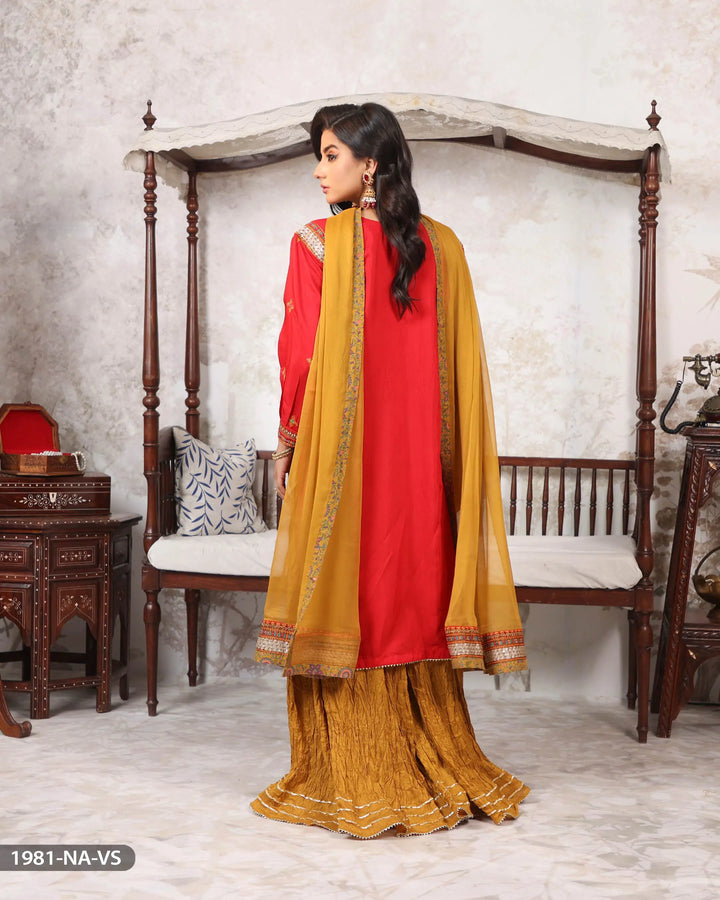 Viscose Embroidered Suit | 1981-NA-VS - Sha Posh Textile