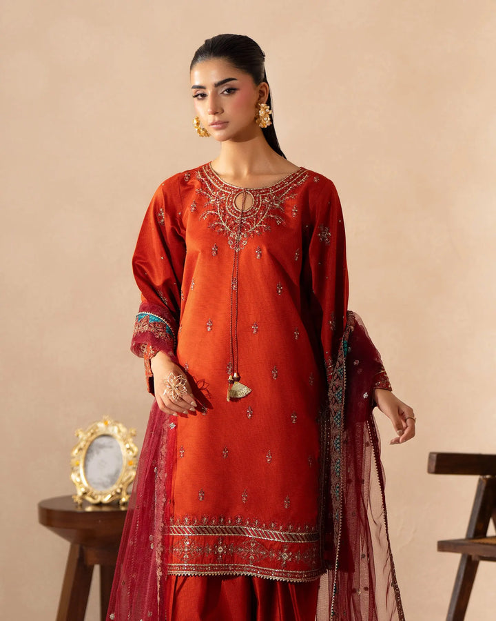 Women 3 Pcs Chambray Katan | 1351 Sha Posh Textile