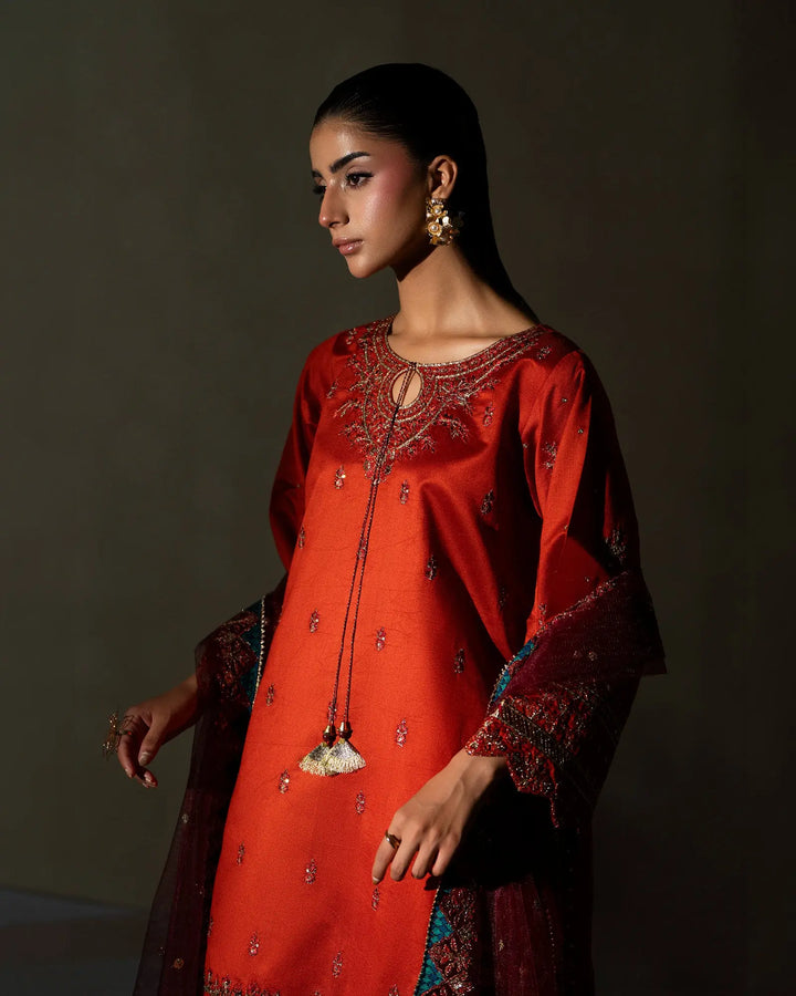 Women 3 Pcs Chambray Katan | 1351 Sha Posh Textile