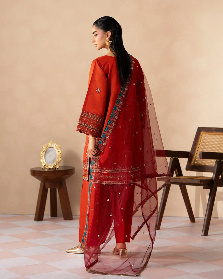 Women 3 Pcs Chambray Katan | 1351 Sha Posh Textile