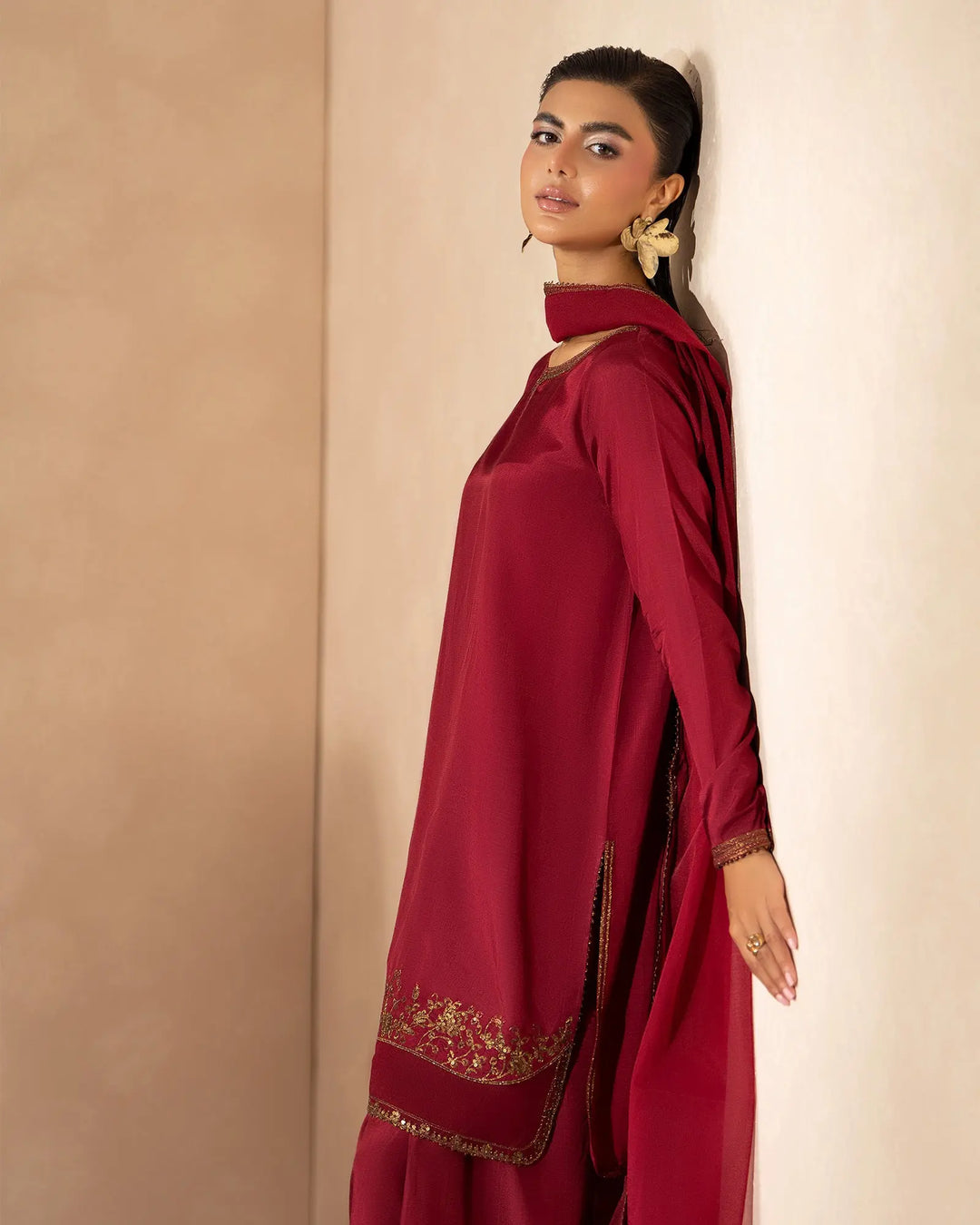 Women 3 Pcs D Fine Raw Silk | 9834 Sha Posh Textile