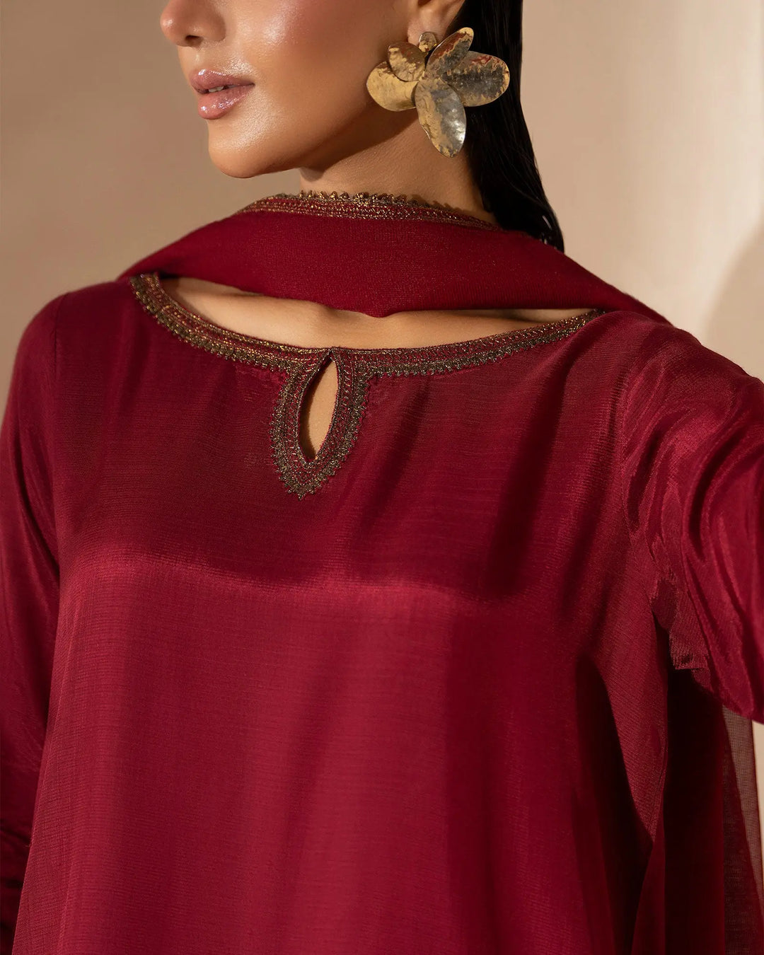 Women 3 Pcs D Fine Raw Silk | 9834 Sha Posh Textile