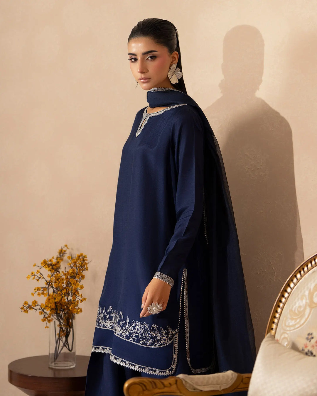 Women 3 Pcs D Fine Raw Silk | 9834 Sha Posh Textile