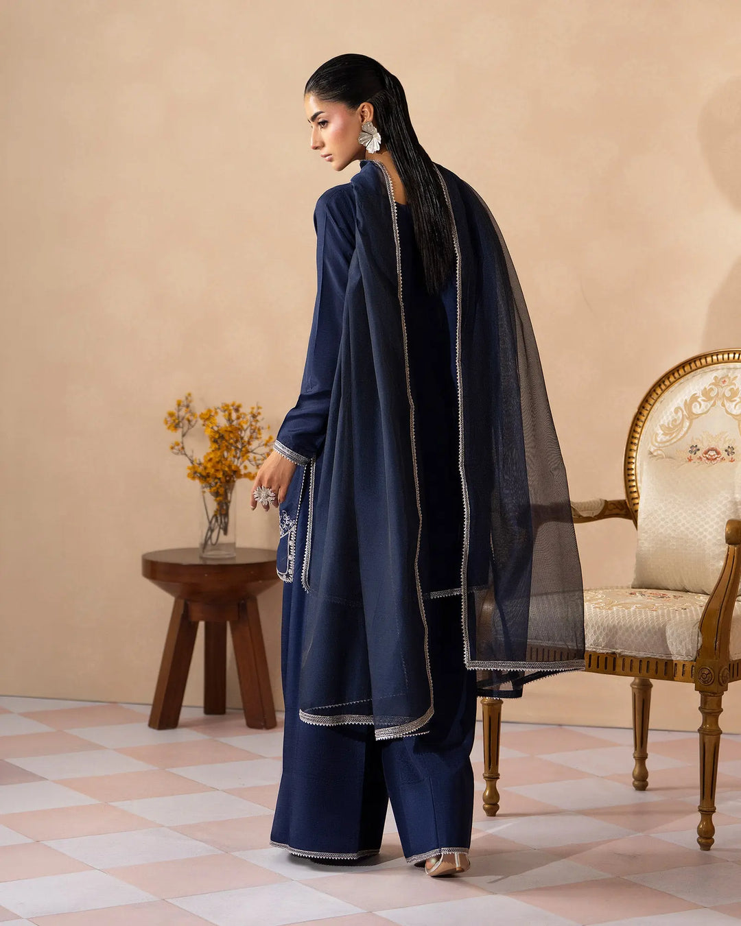 Women 3 Pcs D Fine Raw Silk | 9834 Sha Posh Textile