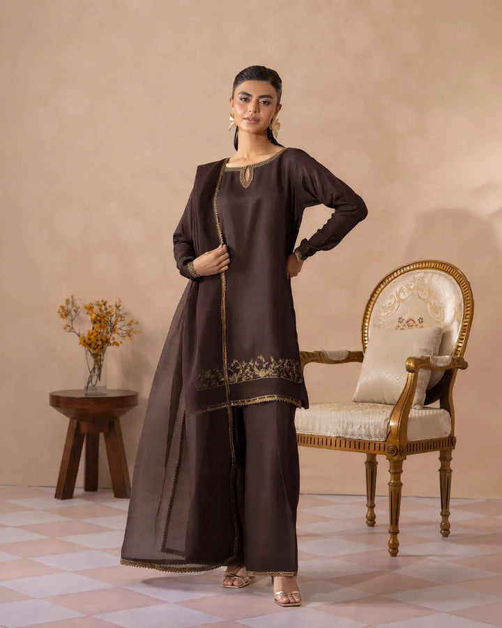 Women 3 Pcs D Fine Raw Silk | 9834 Sha Posh Textile