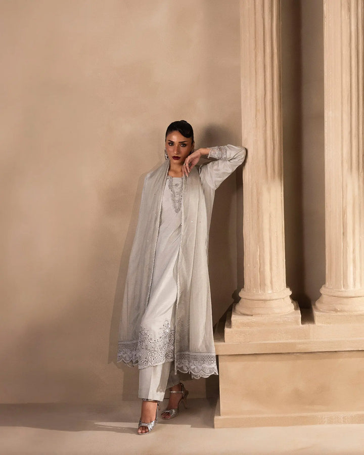 Women 3 Pcs Korean Raw Silk | 1204