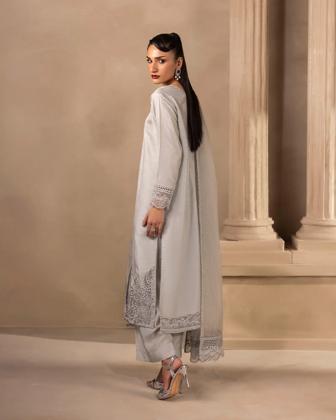 Women 3 Pcs Korean Raw Silk | 1204