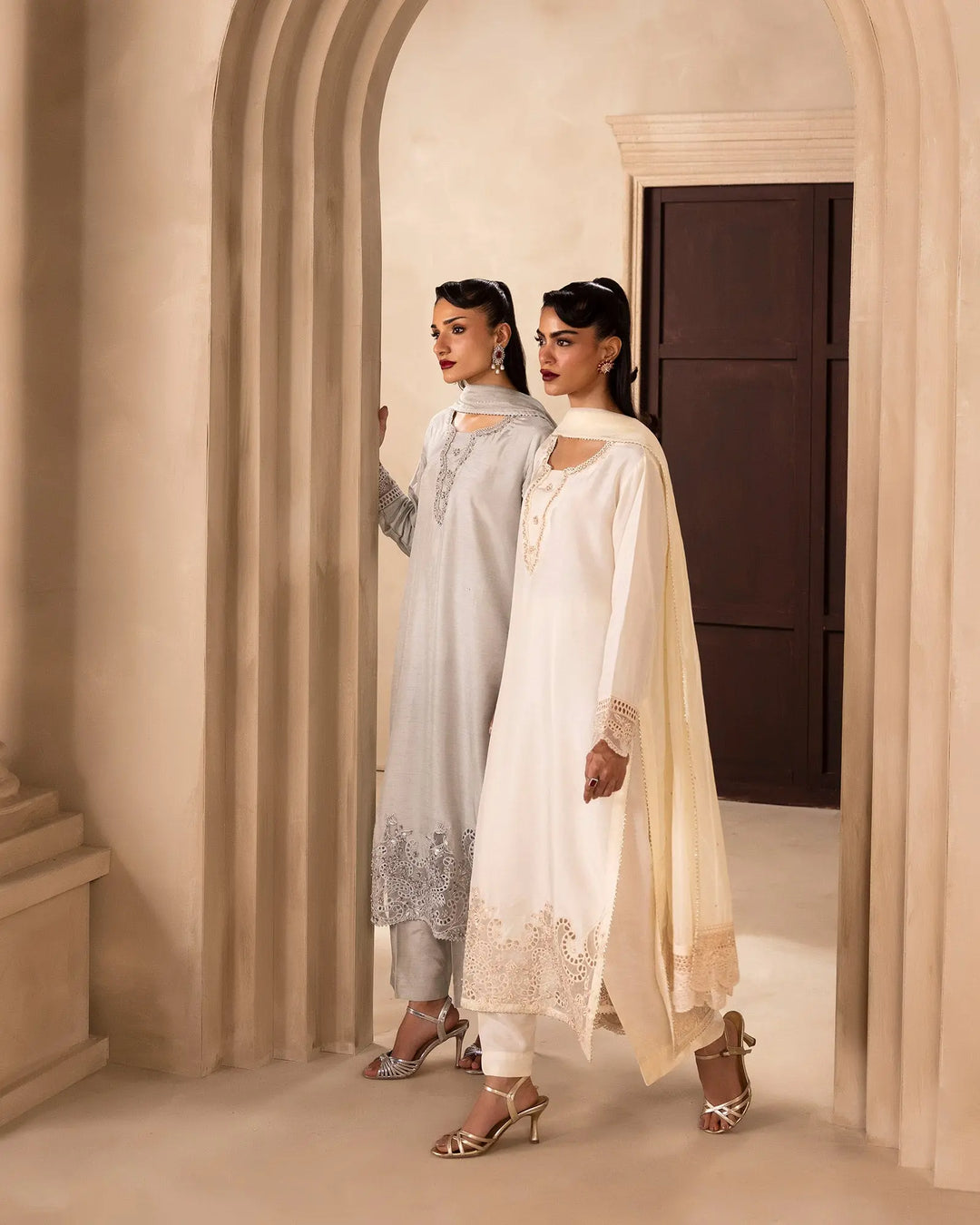 Women 3 Pcs Korean Raw Silk | 1204