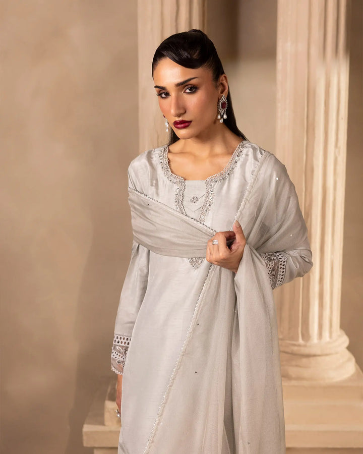 Women 3 Pcs Korean Raw Silk | 1204