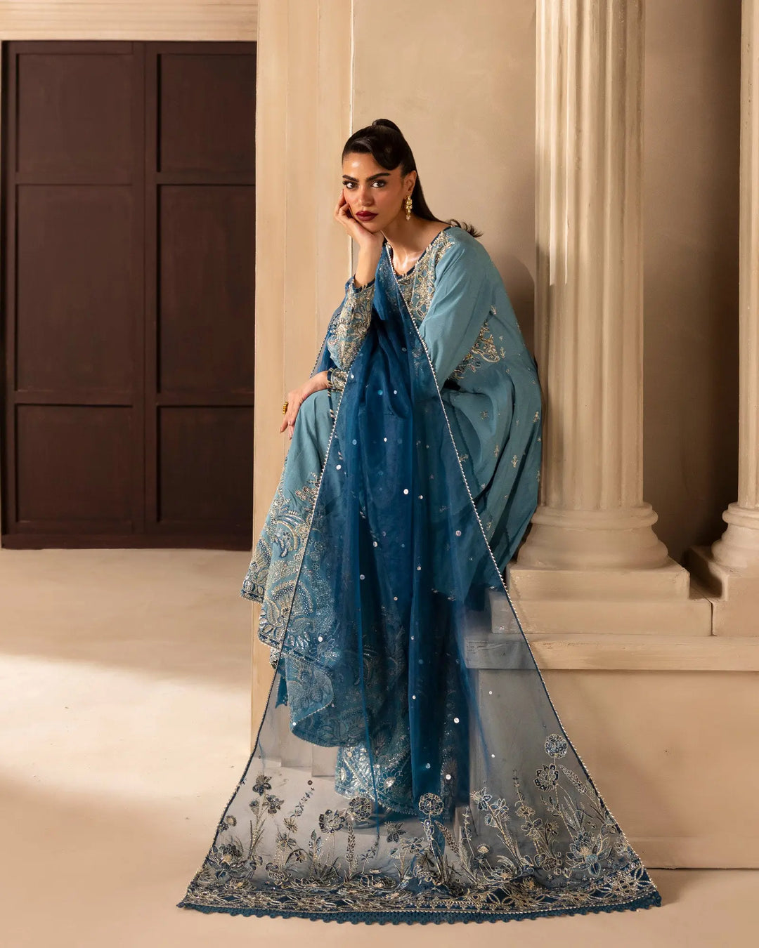 Women 3 Pcs Plain Paper Katan | 9763 Sha Posh Textile