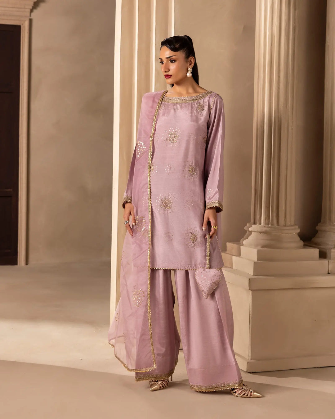 Women 3 Pcs Raw Silk | 9820 Sha Posh Textile