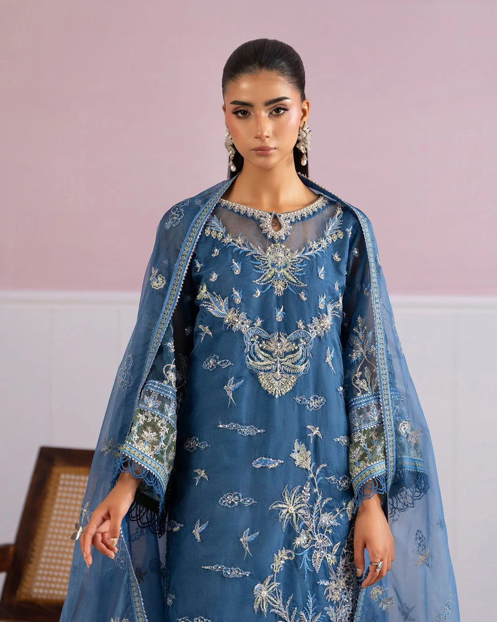 Women 3 Pcs Semi Pure Organza | 9768 Sha Posh Textile