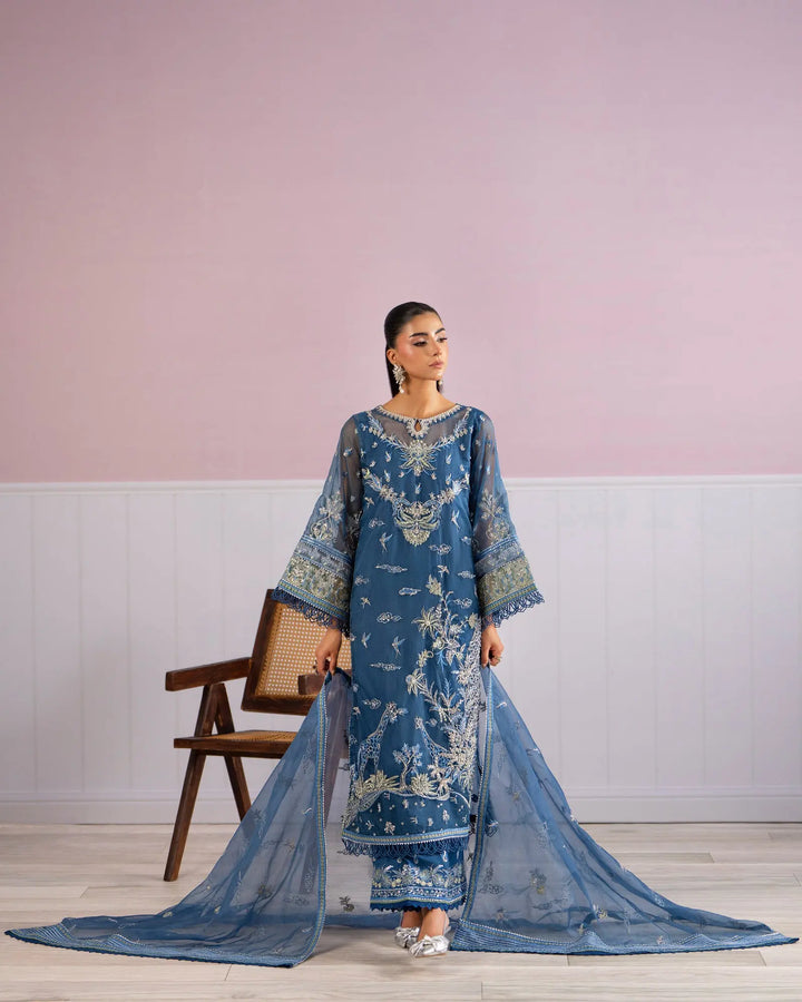 Women 3 Pcs Semi Pure Organza | 9768 Sha Posh Textile