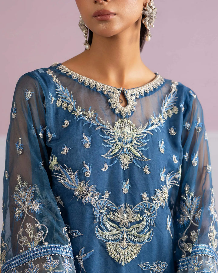Women 3 Pcs Semi Pure Organza | 9768 Sha Posh Textile